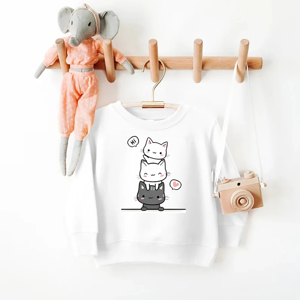 Lovely Cats Pattern Print Kid Girl Pullovers Casual Creative Pullover Sweatshirt Long Sleeve Crew Neck Tops Kids Trendy Clothing
Lovely Cats Pattern Print Kid Girl Pullovers Casual Creative Pullover Sweatshirt Long Sleeve Crew Neck Tops Kids Trendy Clothing