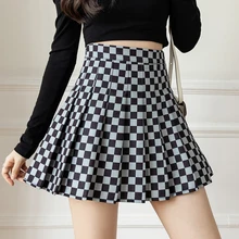 Wisher&Tong Vintage Mini Skirt Plaid Hight Waist Fashion Pleated Skirts For Women Korean Style Sweat A Line Skirt Summer 2022
Wisher&Tong Vintage Mini Skirt Plaid Hight Waist Fashion Pleated Skirts For Women Korean Style Sweat A Line Skirt Summer 2022
