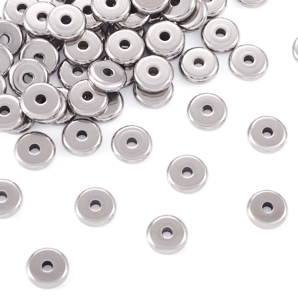 100pcs 5 6 8mm 304 Stainless Steel Loose Spacer Beads Flat Round for Jewelry Making DIY Bracelet Necklace Accessories Findings
100pcs 5 6 8mm 304 Stainless Steel Loose Spacer Beads Flat Round for Jewelry Making DIY Bracelet Necklace Accessories Findings