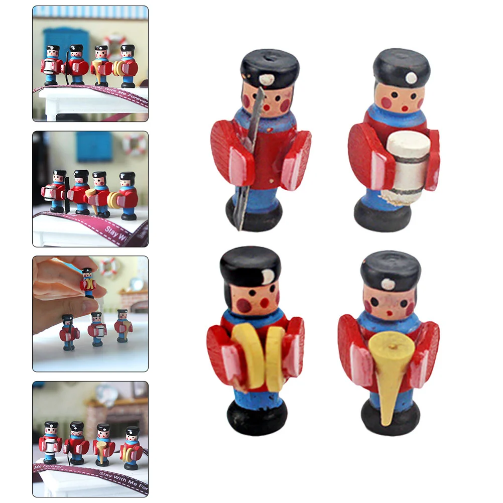 4Pcs Wood Band Figurine Tiny Wood Standing Drummer Model Photo Prop Desktop Decorative Ornament for Bonsai
4Pcs Wood Band Figurine Tiny Wood Standing Drummer Model Photo Prop Desktop Decorative Ornament for Bonsai
