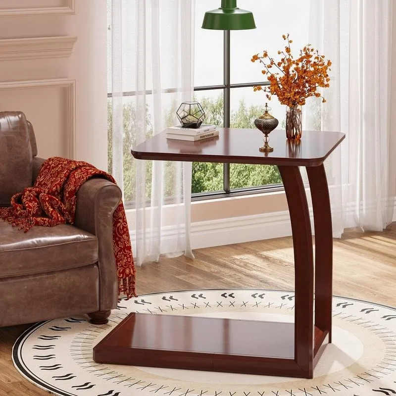 Tribesigns 2-Tier C-shaped Rectangular Side Table with Solid Wood and Multi-functional Use
Tribesigns 2-Tier C-shaped Rectangular Side Table with Solid Wood and Multi-functional Use