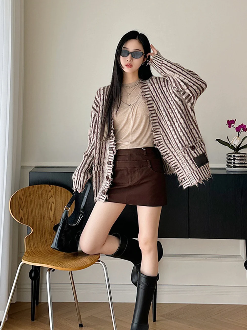 V-Neck Cable Knitted Cardigan Women, Long-Sleeve Single-Breasted, Loose Casual Sweater Jacket Lady, Autumn Winter
V-Neck Cable Knitted Cardigan Women, Long-Sleeve Single-Breasted, Loose Casual Sweater Jacket Lady, Autumn Winter