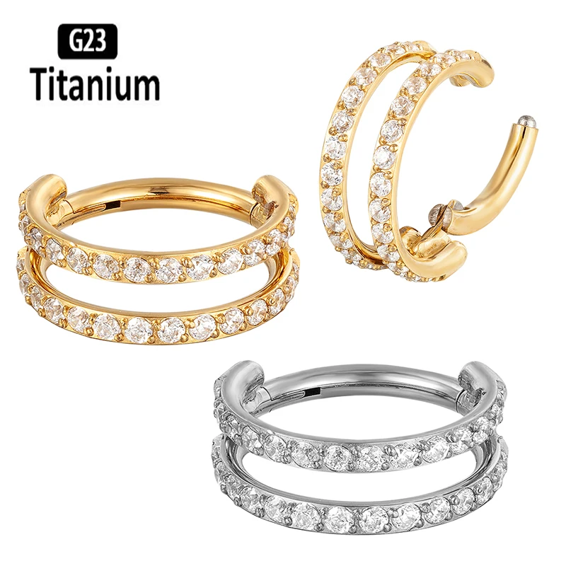 1PC G23 Titanium Piercing Earrings Nose Rings Septum Piercing Plating Bistratal Zircon Tragus Clicker Lip Studs Body Jewelry 16G
1PC G23 Titanium Piercing Earrings Nose Rings Septum Piercing Plating Bistratal Zircon Tragus Clicker Lip Studs Body Jewelry 16G