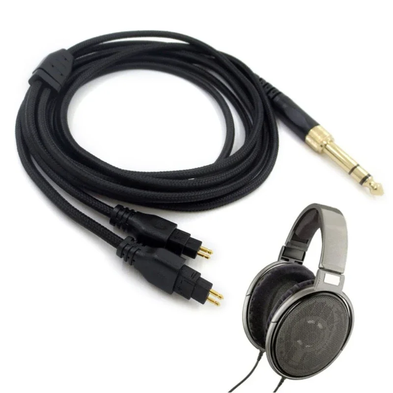 Replacement 3.5MM + 6.35MM Plug Earphone Cable for Sennheiser HD580 HD600 HD650 HD660s Cable Repair Headset Accessories, Replacement 3.5MM + 6.35MM Plug Earphone Cable for Sennheiser HD580 HD600 HD650 HD660s Cable Repair Headset Accessories,