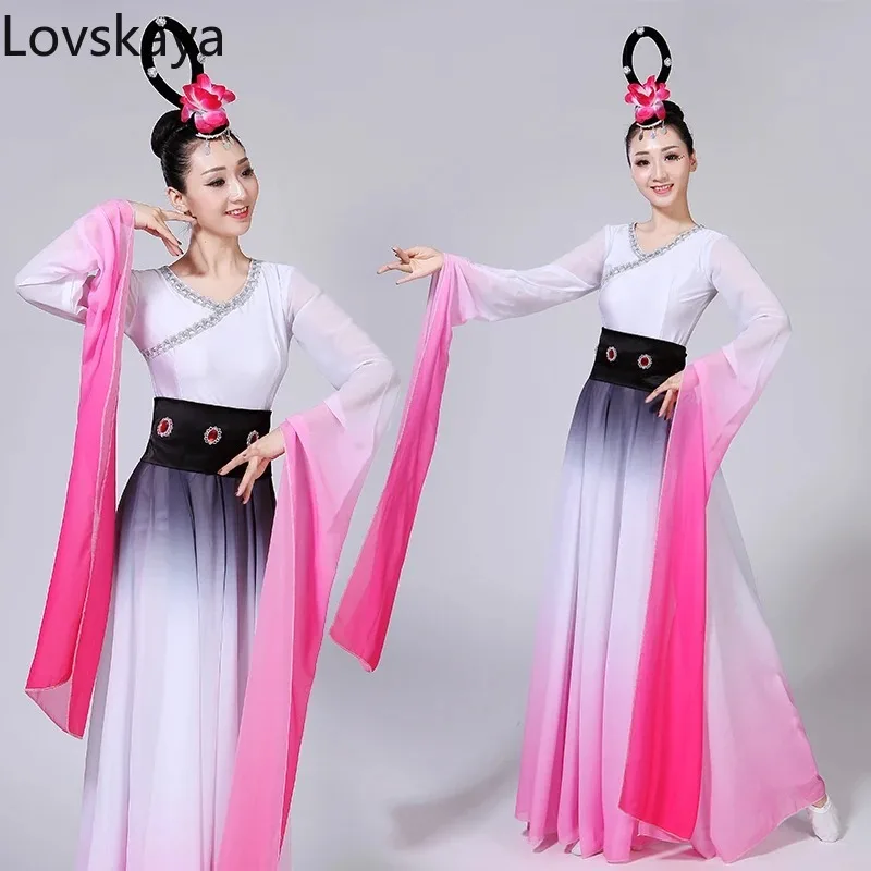 New Elegant Classical Dance Costume Hanfu Clothing Water Sleeve Dance Costume Female
New Elegant Classical Dance Costume Hanfu Clothing Water Sleeve Dance Costume Female