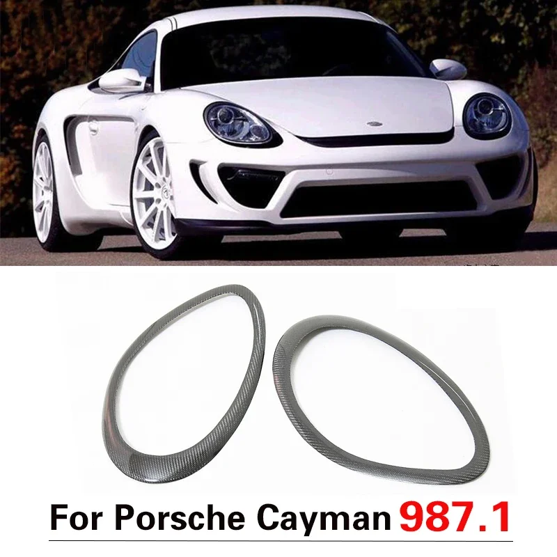 For Porsche CaymanS 987 Real Carbon Fiber & FRP Unpainted Headlight Eyebrow Eyelids Cover Trim Front Frames add on style 2PCS
For Porsche CaymanS 987 Real Carbon Fiber & FRP Unpainted Headlight Eyebrow Eyelids Cover Trim Front Frames add on style 2PCS