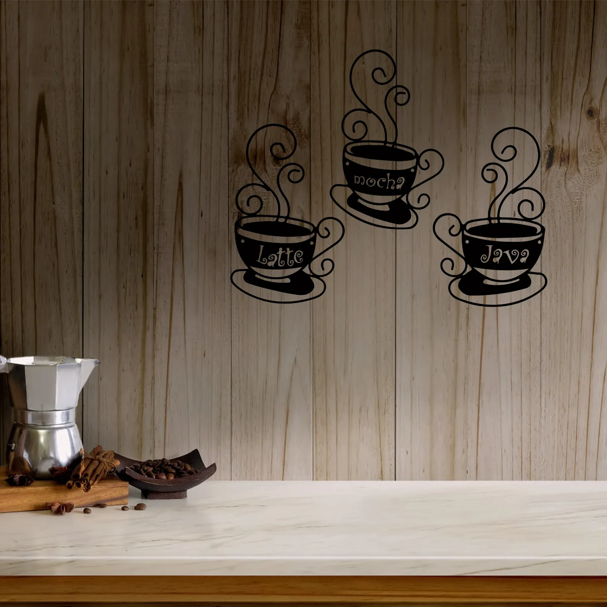 3pcs/set Metal Coffee Cup Wall Art Decor, Black Coffee Cup Silhouette, Metal Cafe Themed, Metal Wall Art Decor Sticker wall
3pcs/set Metal Coffee Cup Wall Art Decor, Black Coffee Cup Silhouette, Metal Cafe Themed, Metal Wall Art Decor Sticker wall