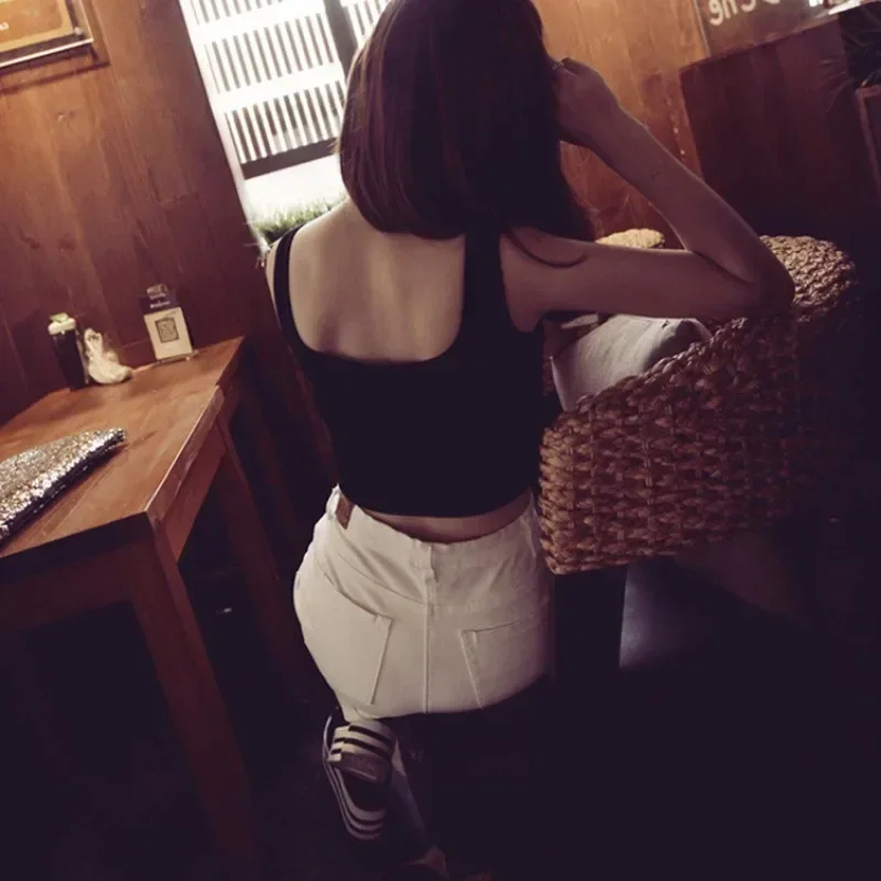 Petit camisole demi-corps pour femme, court, exercice de yoga, nombril qui fuit, haut coupe slim sexy, offre spéciale 4