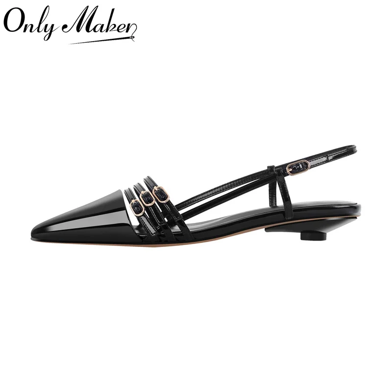 Onlymake Women Pointed Toe Black Patent Leather Slingback Ballet Flats Strap Retro Elegant Big Size Daily Flats
Onlymake Women Pointed Toe Black Patent Leather Slingback Ballet Flats Strap Retro Elegant Big Size Daily Flats
