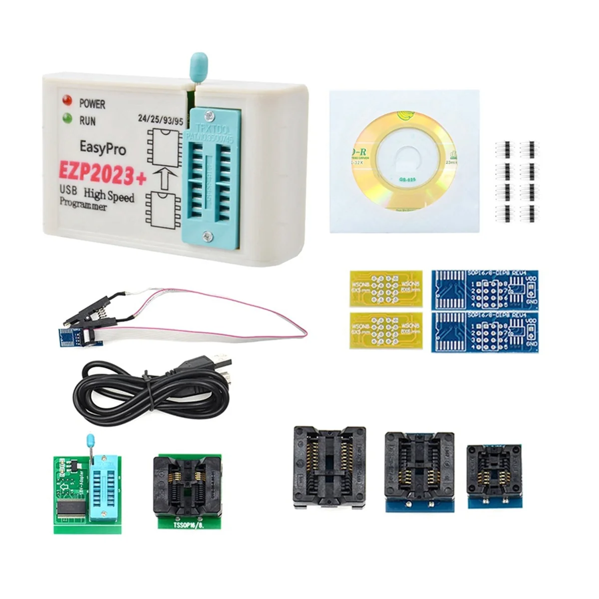 EZP2023 + высокоскоростной SPI-программатор для вспышки EZP2023, USB-компилятор с поддержкой 24/25/93/95 EEPROM 25, флэш-Bios-чип
EZP2023 + высокоскоростной SPI-программатор для вспышки EZP2023, USB-компилятор с поддержкой 24/25/93/95 EEPROM 25, флэш-Bios-чип