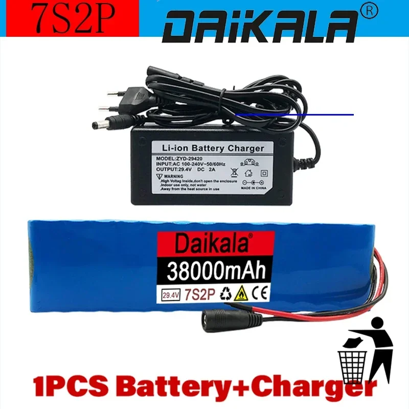 New 7s2p 24V 38ah 18650 Lithium Ion Battery 29.4V 38000Ah Electric Bike Scooter/lithium Ion Battery Electric Scooter
New 7s2p 24V 38ah 18650 Lithium Ion Battery 29.4V 38000Ah Electric Bike Scooter/lithium Ion Battery Electric Scooter