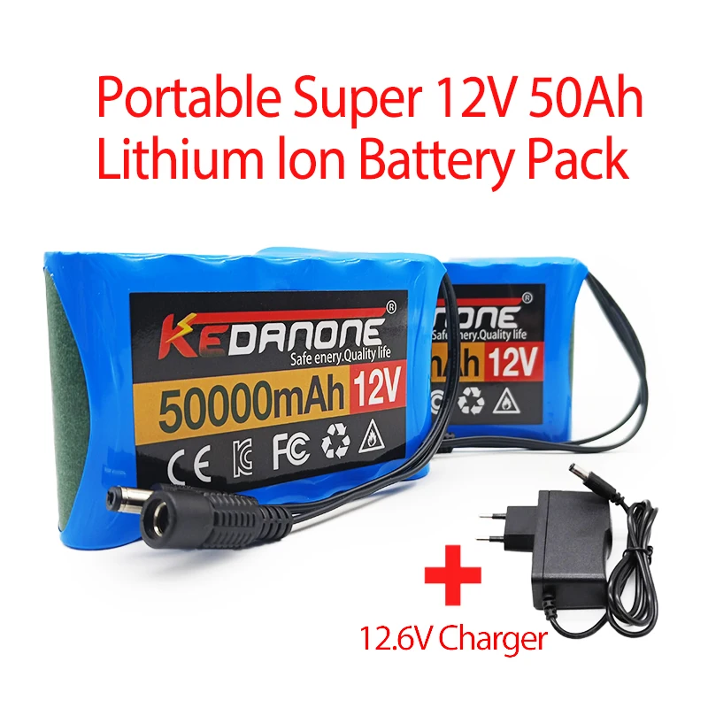 New Portable 18650 3S2P 12V 50000mah Rechargeable Li-Ion Battery, For 12.6V 14Ah DC CCTV, Camera Monitor Replacement Battery
New Portable 18650 3S2P 12V 50000mah Rechargeable Li-Ion Battery, For 12.6V 14Ah DC CCTV, Camera Monitor Replacement Battery