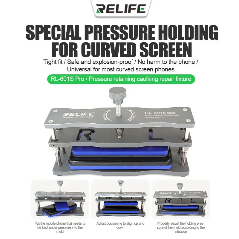 RELIFE RL-601S Pro Pressure Retaining Caulking Repair Fixture Special Pressure Holding For Curved Edge Phone Repair Tools
RELIFE RL-601S Pro Pressure Retaining Caulking Repair Fixture Special Pressure Holding For Curved Edge Phone Repair Tools