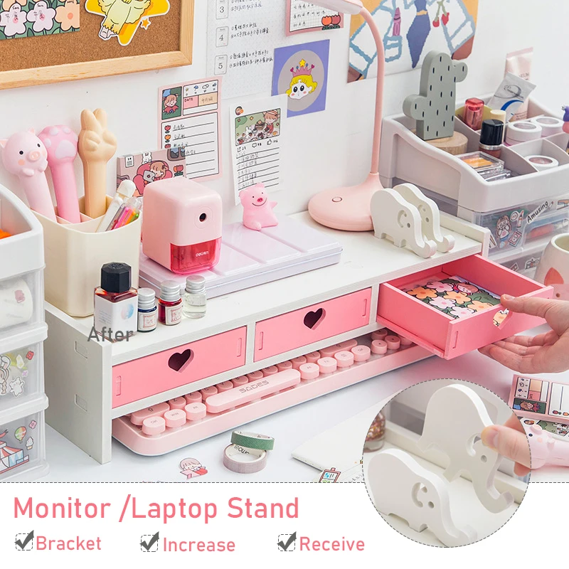 Computer Stand Desk Monitor Laptop Stand Support Table Desktop Rack Multi-function Storage Rack Drawer Office Dormitory Storage
Computer Stand Desk Monitor Laptop Stand Support Table Desktop Rack Multi-function Storage Rack Drawer Office Dormitory Storage