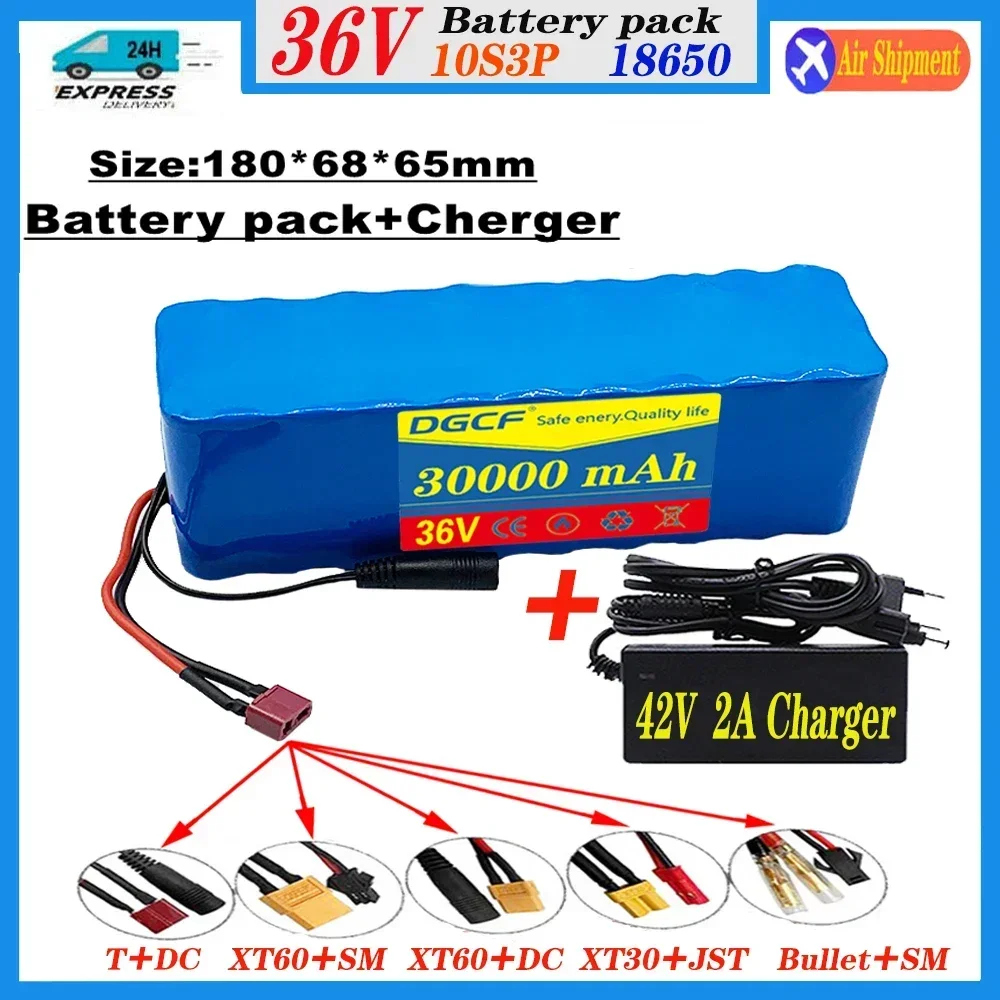 36V 10S3P 30Ah 550W High Power Capacity 42V 18650 Lithium Battery Pack 30000mAh Electric Bicycle Bicycle Scooter BMS+42v charger
36V 10S3P 30Ah 550W High Power Capacity 42V 18650 Lithium Battery Pack 30000mAh Electric Bicycle Bicycle Scooter BMS+42v charger