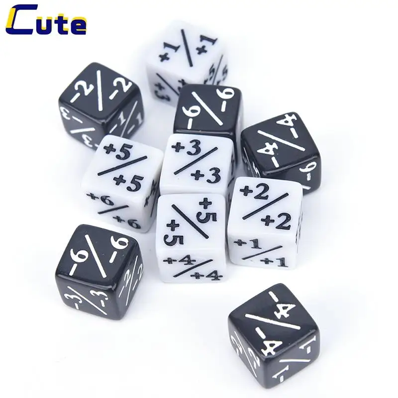 10pcs Dice Counters 5 Positive +1/+1 & 5 Negative -1/-1 For Magic The Gathering Table Game Funny Dic
10pcs Dice Counters 5 Positive +1/+1 & 5 Negative -1/-1 For Magic The Gathering Table Game Funny Dic