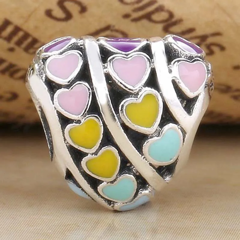 Original Mix Enamel Openworl Rainbow Hearts Beads Fit 925 Sterling Silver Bead Charm Bracelet Bangle Diy Jewelry
Original Mix Enamel Openworl Rainbow Hearts Beads Fit 925 Sterling Silver Bead Charm Bracelet Bangle Diy Jewelry