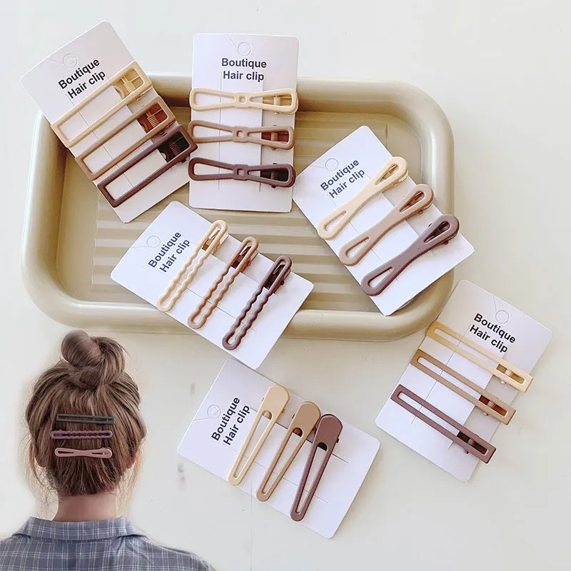 3/4 Pcs/Set Hairpin New Fashion Solid Frosted Color Hairpin Korean Version Side Clip Back Hairpin Bangs Hairpin Hairstyle Tool
3/4 Pcs/Set Hairpin New Fashion Solid Frosted Color Hairpin Korean Version Side Clip Back Hairpin Bangs Hairpin Hairstyle Tool