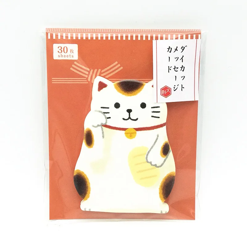30 Sheets Japan Memo Card Cute Cartoon Lucky Cat Message Card Handwritten Blank Word Card Information Card Sticky Notes
30 Sheets Japan Memo Card Cute Cartoon Lucky Cat Message Card Handwritten Blank Word Card Information Card Sticky Notes
