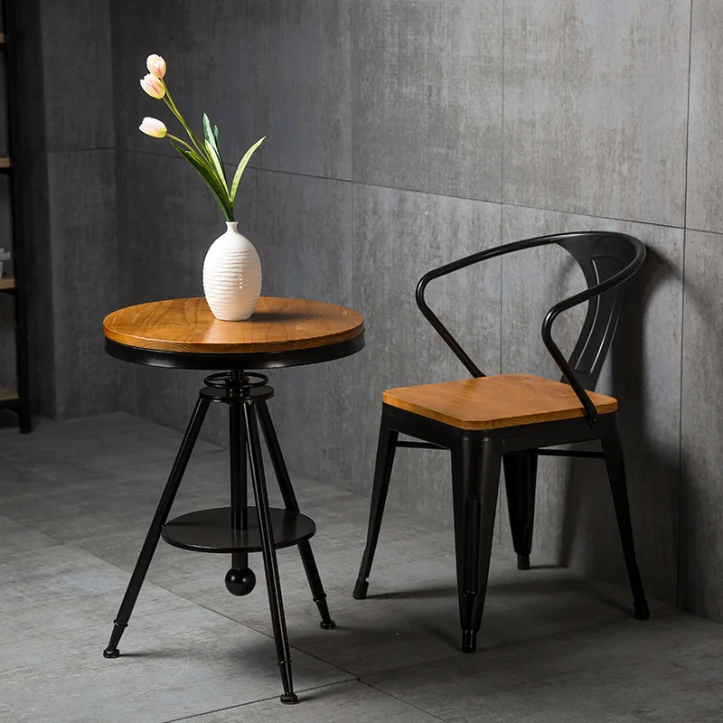 Industrial Wind Iron Art Chair Dining Solid Wood Leisure Chair Fashionable Back Chair Cafe Restaurant Dining Table And Chairs
Industrial Wind Iron Art Chair Dining Solid Wood Leisure Chair Fashionable Back Chair Cafe Restaurant Dining Table And Chairs