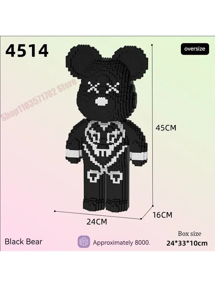 NEW Cartoon Love Violent Bear Nano Building Blocks Cartoon Colour 3d Model Creative Micro Diamond Bricks Toys For Children Gifts 
NEW Cartoon Love Violent Bear Nano Building Blocks Cartoon Colour 3d Model Creative Micro Diamond Bricks Toys For Children Gifts