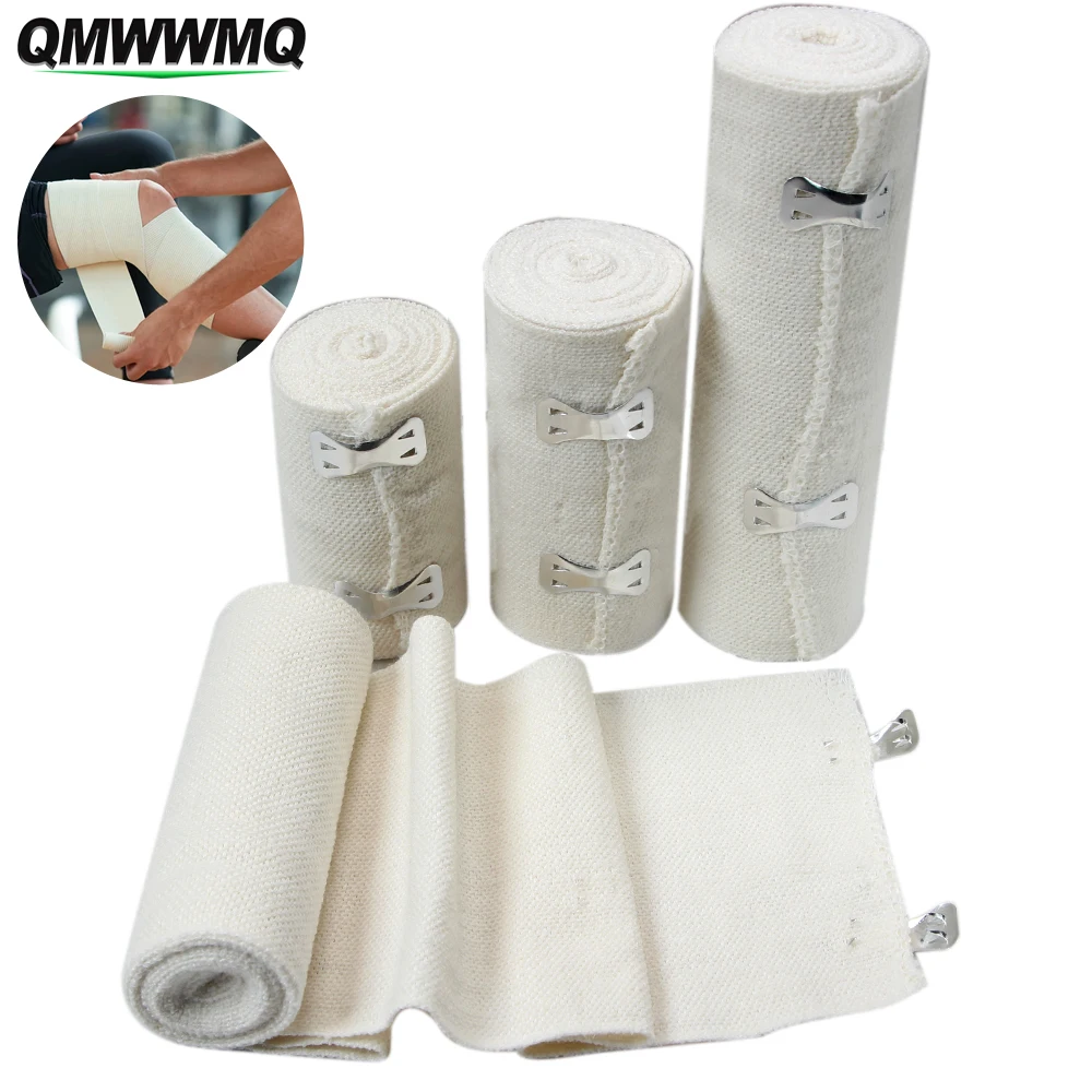 

1 Roll Elastic Bandage Wrap,Stretch Compression Bandage Stretches up to 450cm,Ideal for Medical,Sports,Sprains,Calf,Ankle,Foot