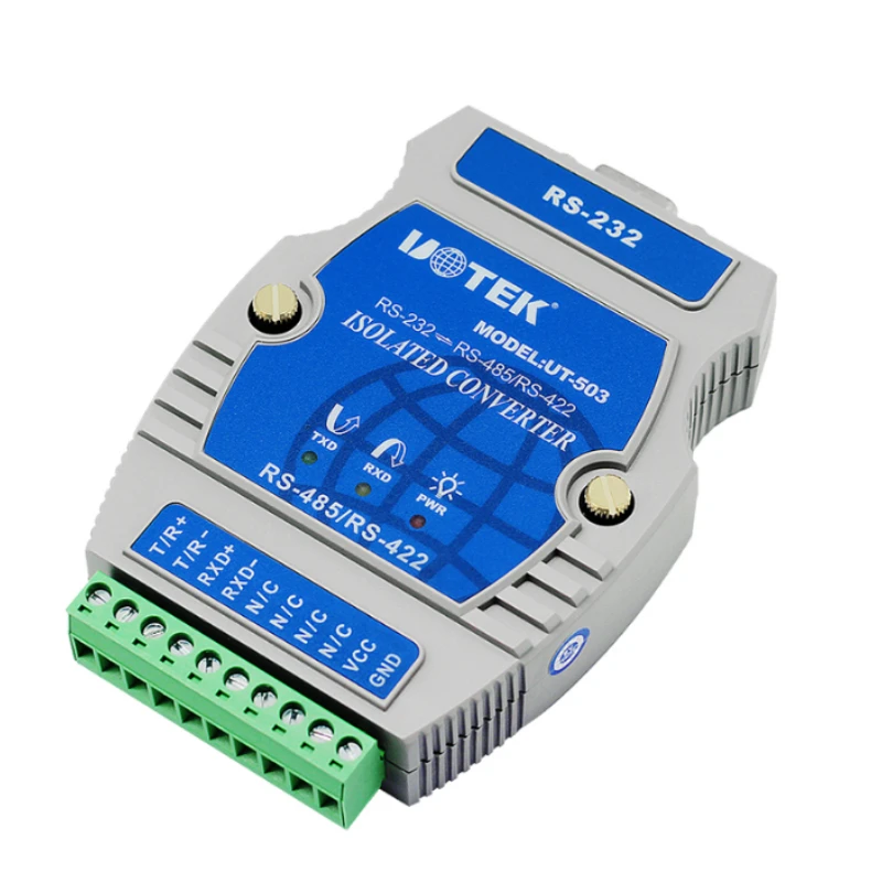 UT-503 Industrial Grade RS-232 to RS-485/422 Converter with Photoelectric Isolation Converter
UT-503 Industrial Grade RS-232 to RS-485/422 Converter with Photoelectric Isolation Converter