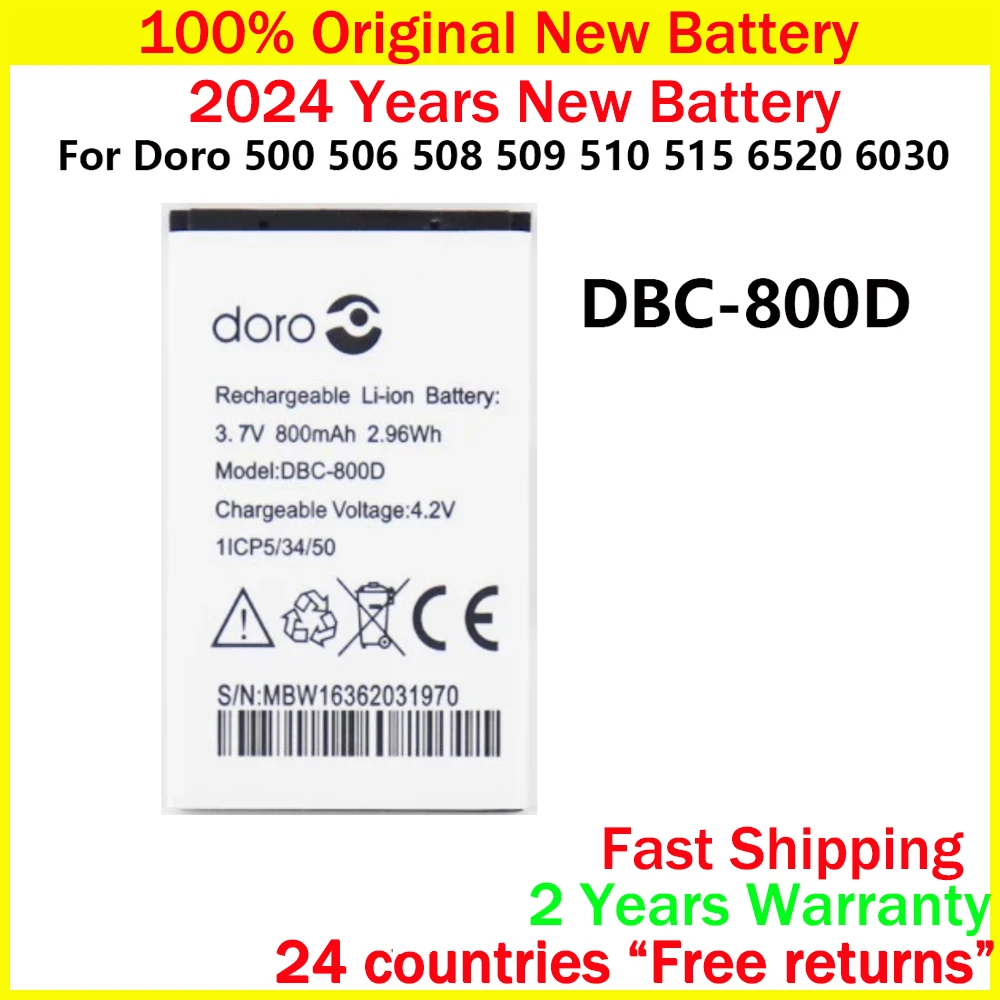 

New Original Battery DBC-800D 800mAh Battery For Doro 500 506 508 509 510 515 6520 6030