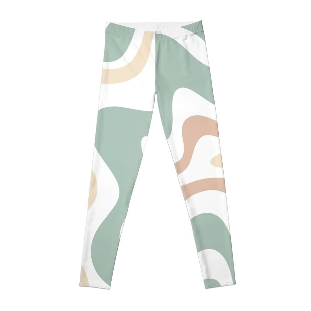 Liquid Swirl Retro Abstract in Light Sage Celadon Green, Light Blush, Cream, and White Leggings Women's push up Womens Leggings
Liquid Swirl Retro Abstract in Light Sage Celadon Green, Light Blush, Cream, and White Leggings Women's push up Womens Leggings