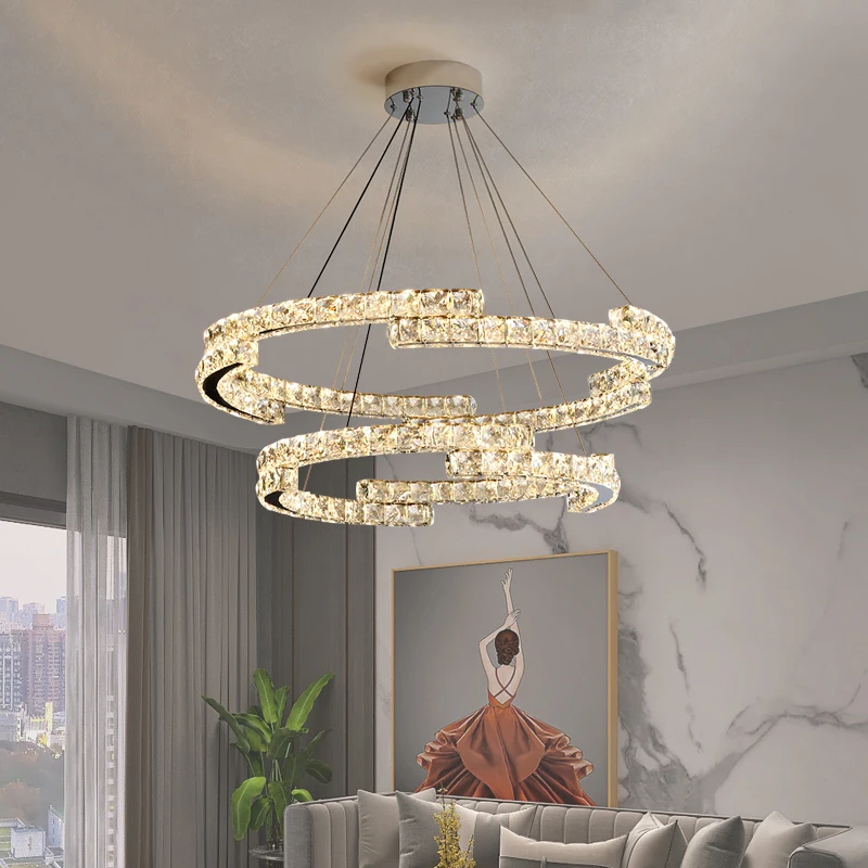 TEMAR Modern Crystal Pendant Lamp Round Rings LED Creative Fixtures Chandelier Decor For Hotel Living Dining Room Ligh
TEMAR Modern Crystal Pendant Lamp Round Rings LED Creative Fixtures Chandelier Decor For Hotel Living Dining Room Ligh