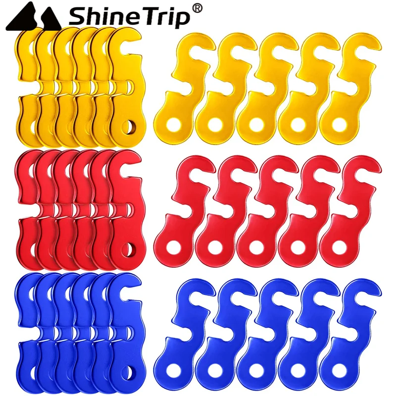 

8 Pcs Aluminum Alloy Guyline Cord Adjusters Tent Wind Rope Buckles Tensioners for Camping Hiking Backpacking Outdoor Accessories