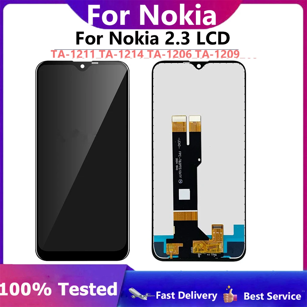 6.2" original LCD For Nokia 2.3 TA-1211 TA-1214 TA-1206 TA-1209 LCD Display Touch Screen Panel Digitizer Assembly With Frame
6.2" original LCD For Nokia 2.3 TA-1211 TA-1214 TA-1206 TA-1209 LCD Display Touch Screen Panel Digitizer Assembly With Frame