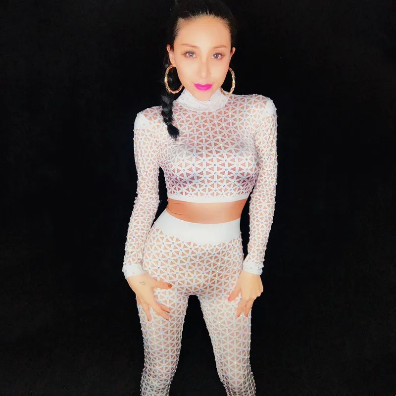 White Plaid Crystal Elastic Jumpsuit Bar Women Singer Birthday Party Stage Performance Nightclub Costume DJ Dancer Dance Leotard
White Plaid Crystal Elastic Jumpsuit Bar Women Singer Birthday Party Stage Performance Nightclub Costume DJ Dancer Dance Leotard