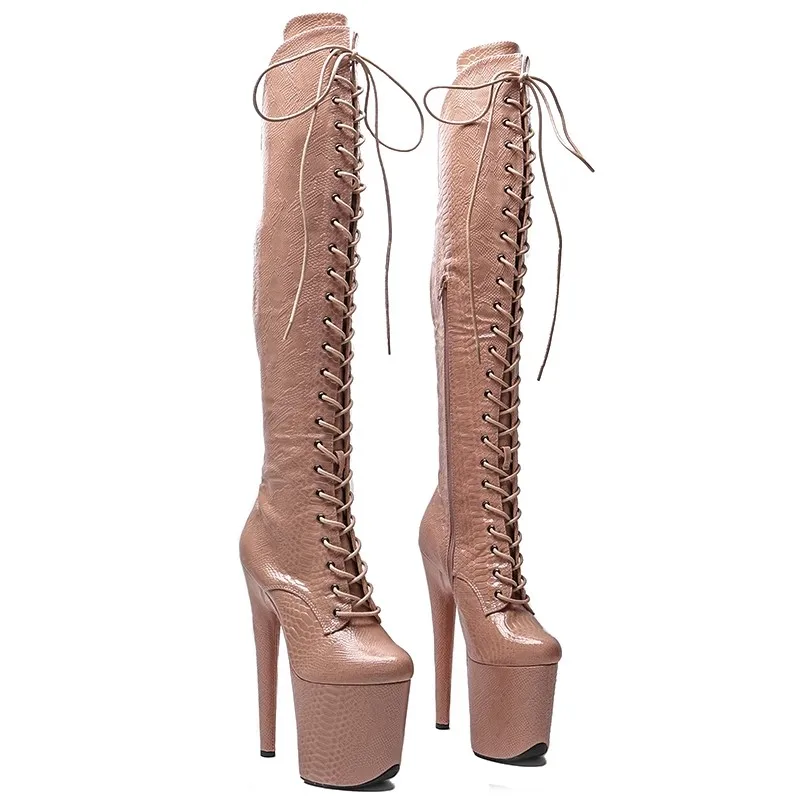 LAIJIANJINXIA New Fashion Suede Upper 20CM/8inches Pole Dancing Shoes High Heel Platform Women Modern Over-the-Knee Boots 717
LAIJIANJINXIA New Fashion Suede Upper 20CM/8inches Pole Dancing Shoes High Heel Platform Women Modern Over-the-Knee Boots 717
