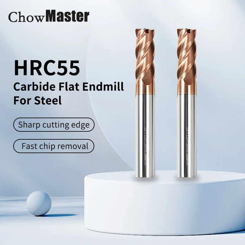 Coated Flat 4F HRC55 Carbide End Mill for Steel 3-20 Mm Tungsten Steel Milling Cutter CNC Machine Tools
Coated Flat 4F HRC55 Carbide End Mill for Steel 3-20 Mm Tungsten Steel Milling Cutter CNC Machine Tools