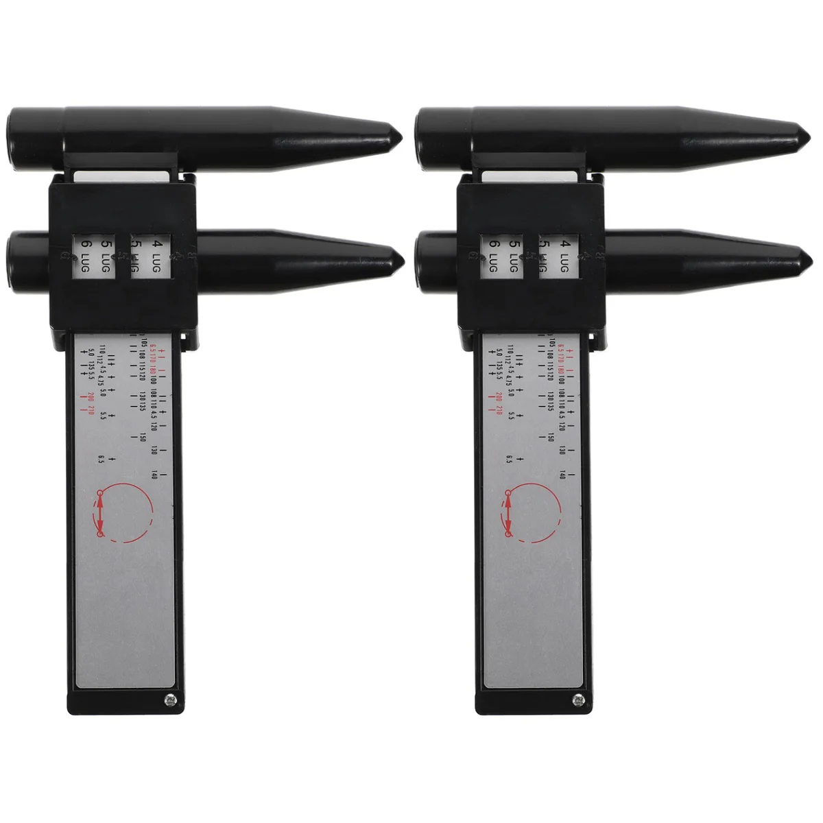 2 Pieces Tire Modified Hole Distance Ruler Tools Bolt Pattern Gauge Abs Sliding Measuring
2 Pieces Tire Modified Hole Distance Ruler Tools Bolt Pattern Gauge Abs Sliding Measuring