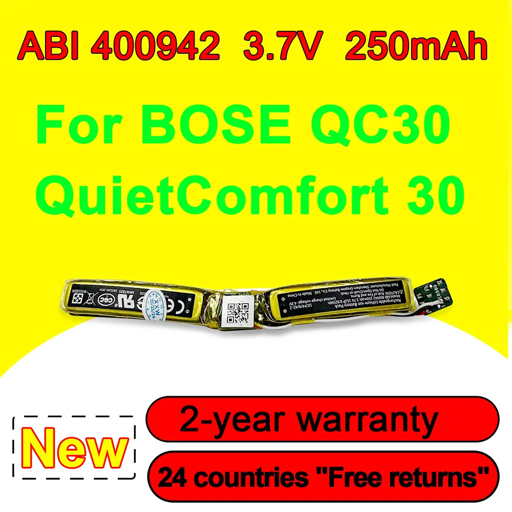 Новинка ABI 400942 для BOSE QC30 QuietComfort 30 Series аккумулятор для наушников 3,7 в 250 Вт-ч мАч Стандартная замена высокого качества
Новинка ABI 400942 для BOSE QC30 QuietComfort 30 Series аккумулятор для наушников 3,7 в 250 Вт-ч мАч Стандартная замена высокого качества