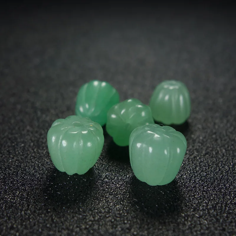 Natural Jade A cargo Dongling Jade pumpkin beads DIY handmade accessories pendant necklace earpiece pendant semi-finished produc
Natural Jade A cargo Dongling Jade pumpkin beads DIY handmade accessories pendant necklace earpiece pendant semi-finished produc