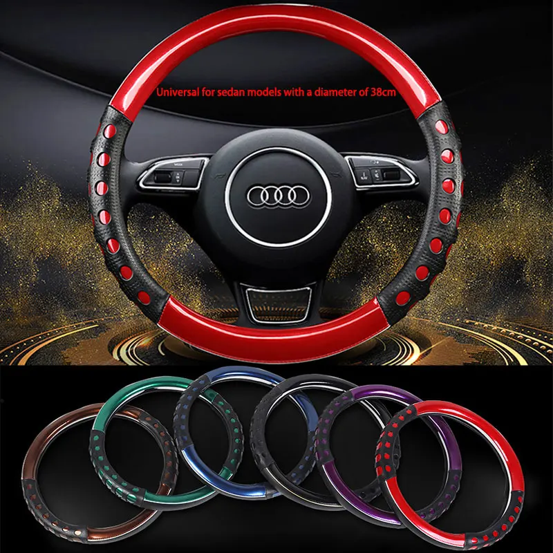 New Round and Colorful Leather Car Steering Wheel Cover 4S Leather Steering Wheel Cover Car Handle Accessories
New Round and Colorful Leather Car Steering Wheel Cover 4S Leather Steering Wheel Cover Car Handle Accessories