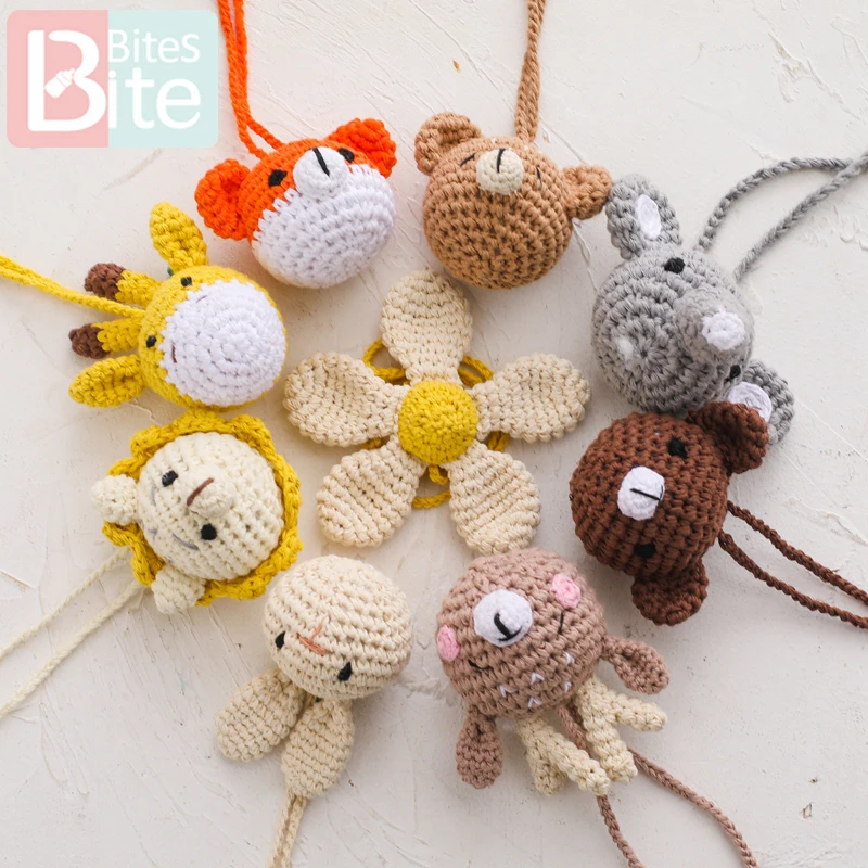 

1pc Baby Animal Crochet Gym Hanging Mobile Rattle 0 12 Months Baby Toys Mother Kids Infant Teether Pandants montessori Baby Toys