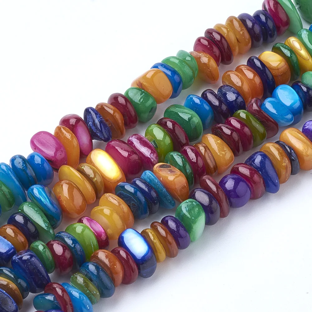 110pcs/strand Natural Freshwater Shell Beads Mixed Color Dyed Beads Chip Loose Spacer For DIY Bracelets Necklace Jewelry Making
110pcs/strand Natural Freshwater Shell Beads Mixed Color Dyed Beads Chip Loose Spacer For DIY Bracelets Necklace Jewelry Making