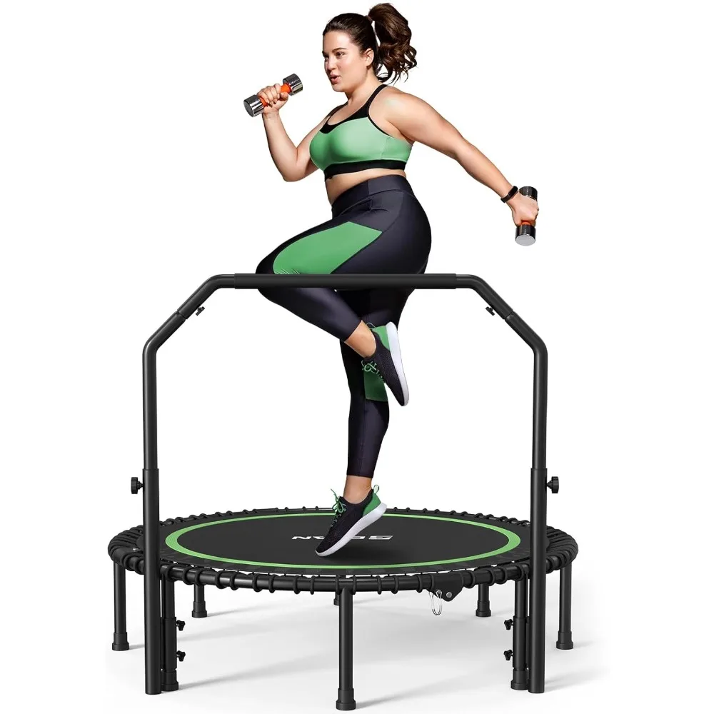 40"-50" Foldable Mini Fitness Trampoline, U/T Shape Adjustable Foam Handle, Indoor/Garden Sports, Complete Trampoline Set
40"-50" Foldable Mini Fitness Trampoline, U/T Shape Adjustable Foam Handle, Indoor/Garden Sports, Complete Trampoline Set