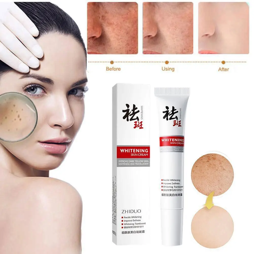 20g Whitening Freckle Cream Effective Remove Melasma Dark Remove Moisturize Smooth Skin Face Cream Spots Brighten Care T6U8
20g Whitening Freckle Cream Effective Remove Melasma Dark Remove Moisturize Smooth Skin Face Cream Spots Brighten Care T6U8