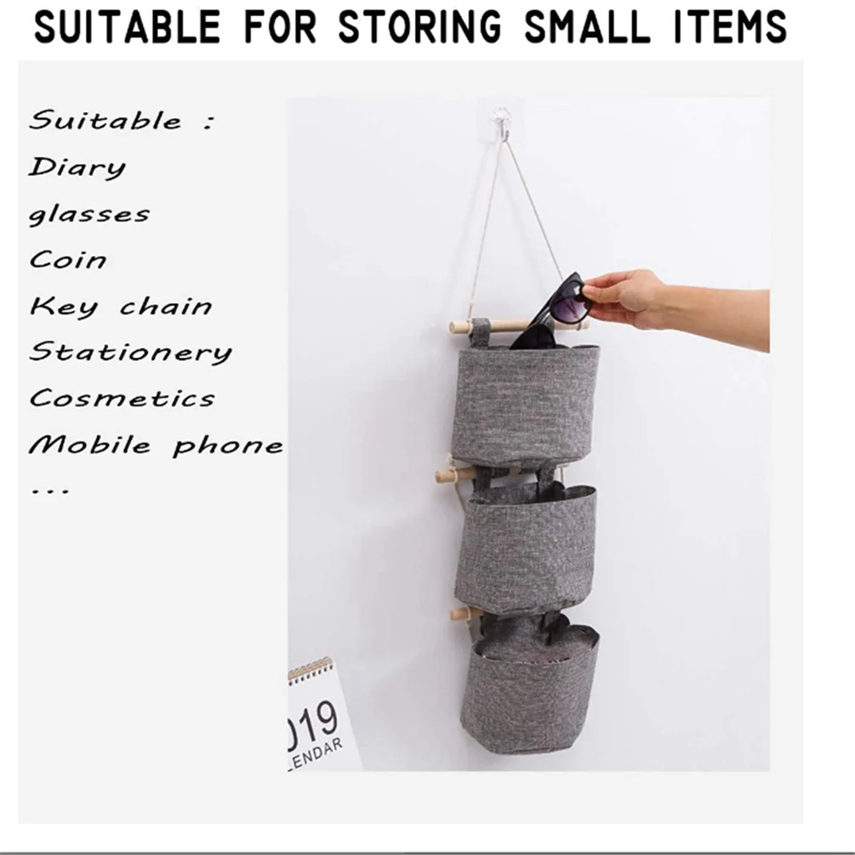 

Closet Detachable Free Combination Foldable Washable Hanging Storage Bag for Room Bathroom,Khaki