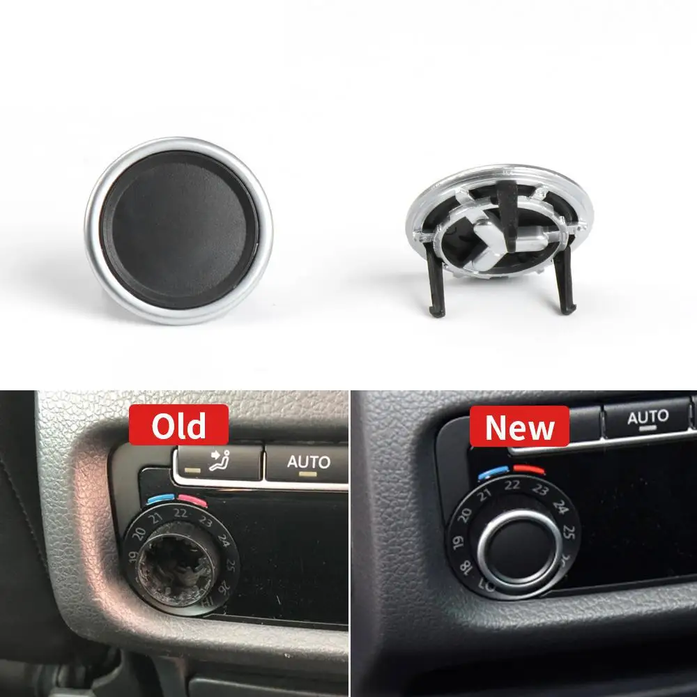 

Car Rear Air Conditioner Rotation Climate Control Knob Button Cover Rear A/C Panel Decorative Cover Plating Ring for VW Sharan