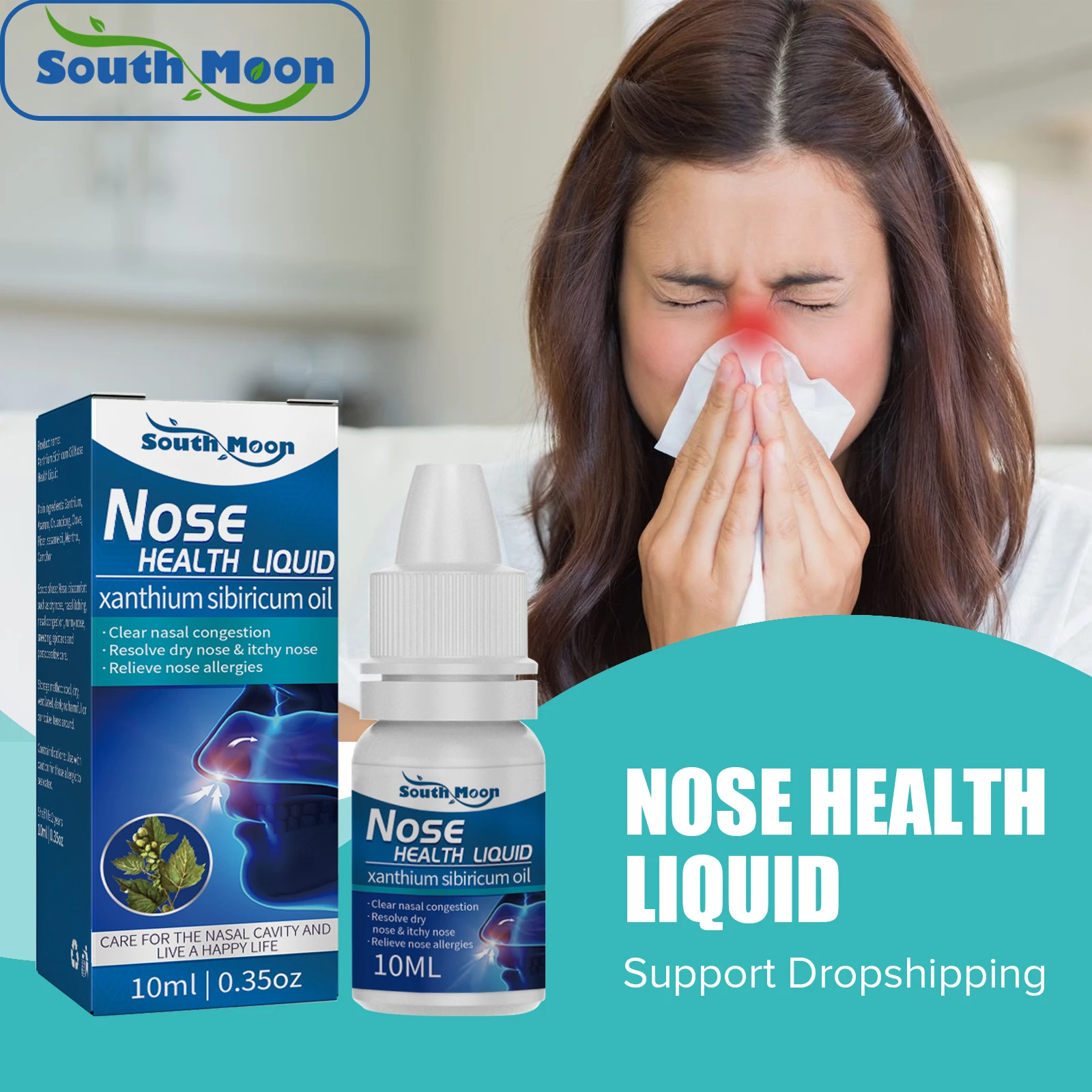 South Moon Nose Health Care Liquid Nasal Allergies Relief Itching Cold Chronic Rhinitis Treatment Sinusitis Anti Snoring Product
South Moon Nose Health Care Liquid Nasal Allergies Relief Itching Cold Chronic Rhinitis Treatment Sinusitis Anti Snoring Product