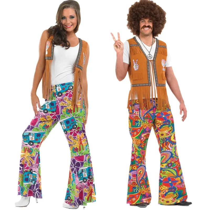 60s/70s Retro Hippie Groovy Dancing Groovy Hippy Disco Fancy Dress Up Costume Bellbottoms Masquerade Party Costumes
60s/70s Retro Hippie Groovy Dancing Groovy Hippy Disco Fancy Dress Up Costume Bellbottoms Masquerade Party Costumes