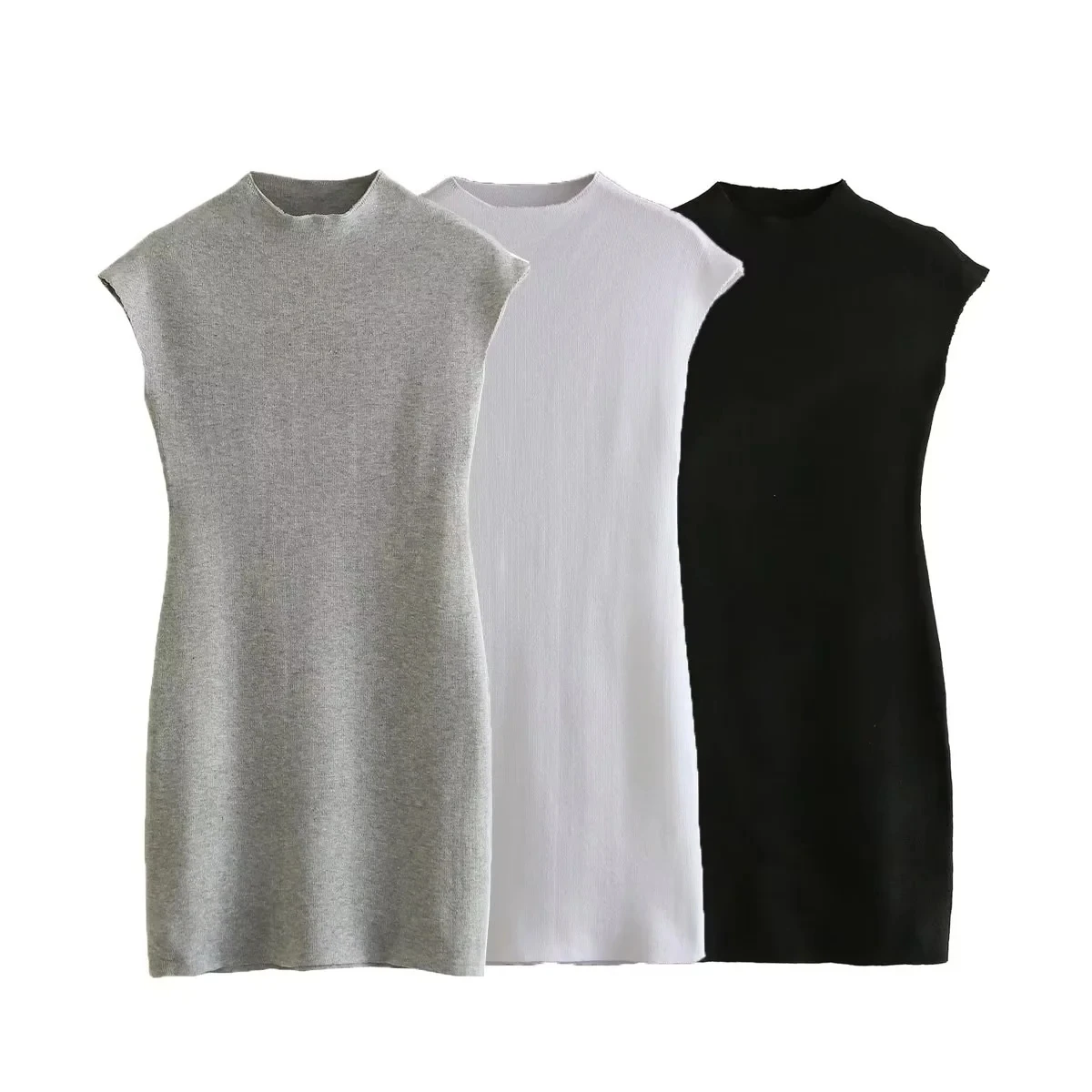 Knit Short Women's Dress 2023 Summer White Black Stretch Casual Chic Elegant Trendy Pretty New In Sleeveless High Neck Korean
Knit Short Women's Dress 2023 Summer White Black Stretch Casual Chic Elegant Trendy Pretty New In Sleeveless High Neck Korean