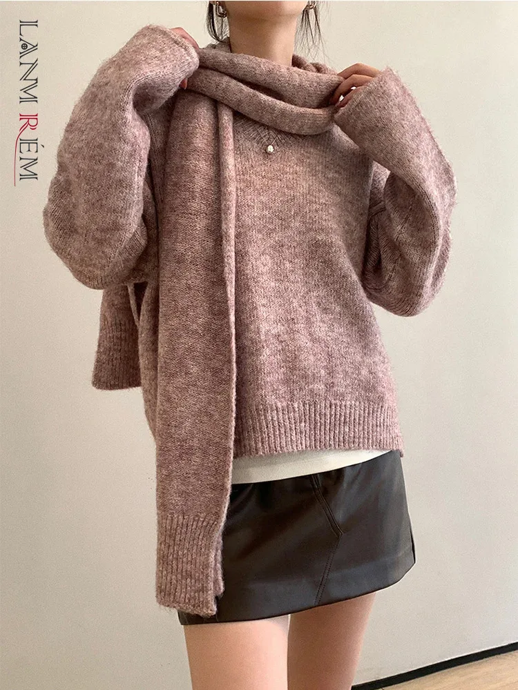 LANMREM Scarf Collar Wool Pullover Long Sleeves Knitted Loose Korean Style Female Fashion Outwear Sweater Winter New 2DA3394
LANMREM Scarf Collar Wool Pullover Long Sleeves Knitted Loose Korean Style Female Fashion Outwear Sweater Winter New 2DA3394