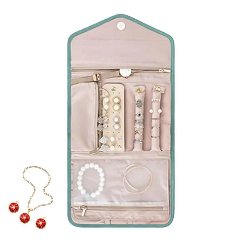 Дорожный мешочек для ювелирных украшений, складной миниатюрный футляр для различных ювелирных изделий, органайзер для колец, ожерелий, без спутывания 
Дорожный мешочек для ювелирных украшений, складной миниатюрный футляр для различных ювелирных изделий, органайзер для колец, ожерелий, без спутывания
